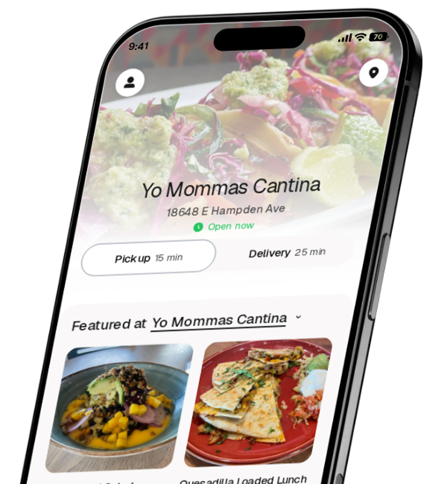 Yo Mommas Cantina app preview